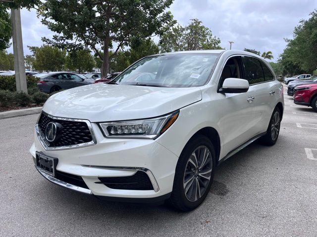 Used 2019 White Diamond Pearl Acura 3.5L Tech Pkg image 2