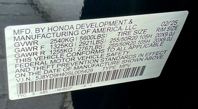Certified Used 2025 Majestic Black Pearl Acura FWD Technology Package image 47