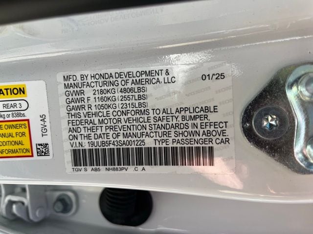 Certified Used 2025 Platinum White Pearl Acura Technology Package image 29