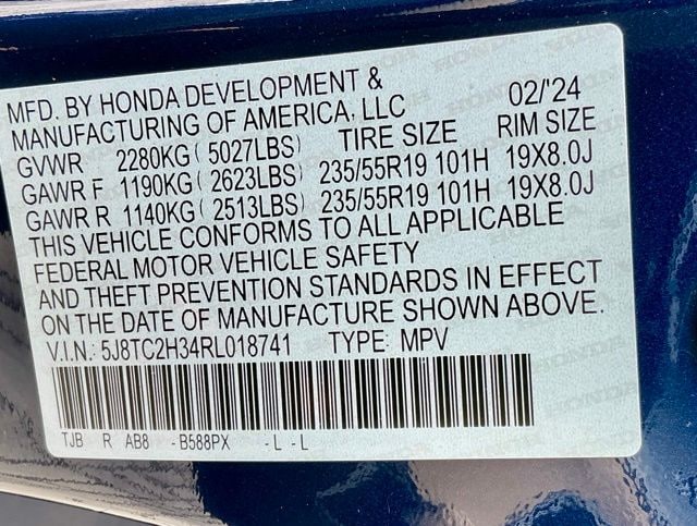 Certified Used 2024 Fathom Blue Pearl Acura SH-AWD image 34