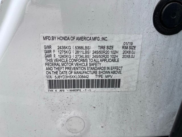 Used 2019 White Diamond Pearl Acura 3.5L Tech Pkg image 12