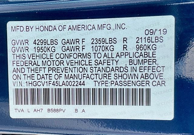 2020 Honda Accord EX - Photo 29