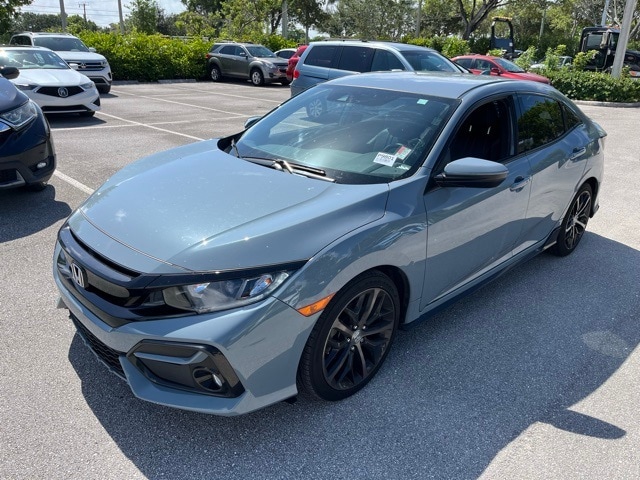 Used 2021 Honda Civic Hatchback Sport with VIN SHHFK7H49MU232171 for sale in Delray Beach, FL