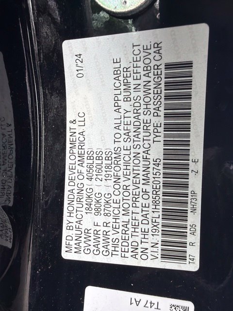 Used 2024 Honda Civic Sport Touring Hatchback