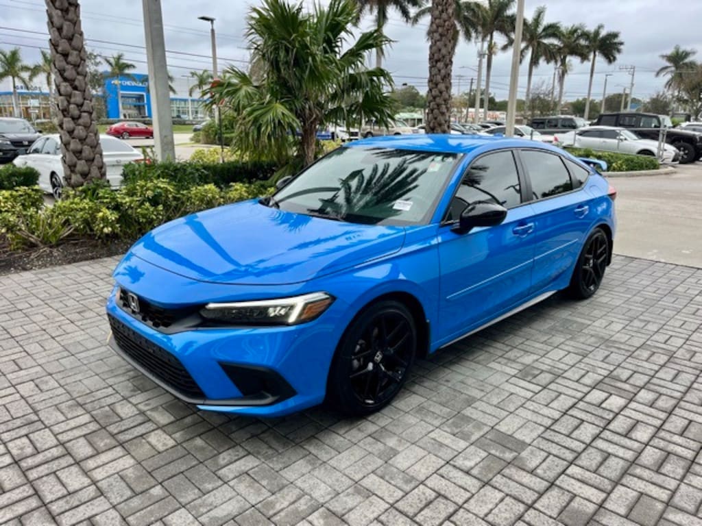 Boost Blue Pearl Certified 2024 Honda Civic Sport For Sale in Delray