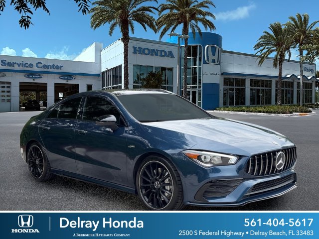 Denim Blue 2021 Mercedes-Benz CLA Coupe All-Wheel Drive 7-Speed Automatic