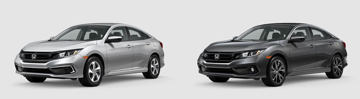 2020 Honda Civic LX Sedan vs 2020 Honda Civic Sport Sedan
