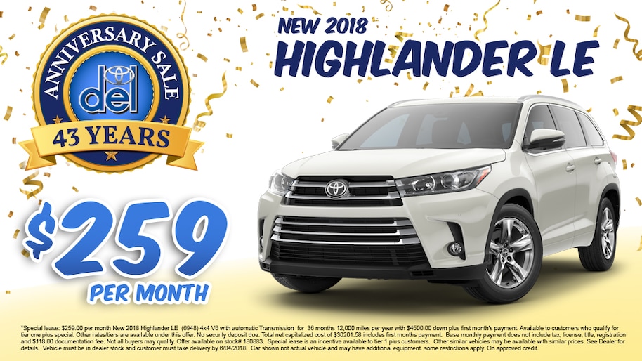 Del Toyota Inc. New & Used Car Dealership Serving Malvern, Coatesville, Downington & Exton PA