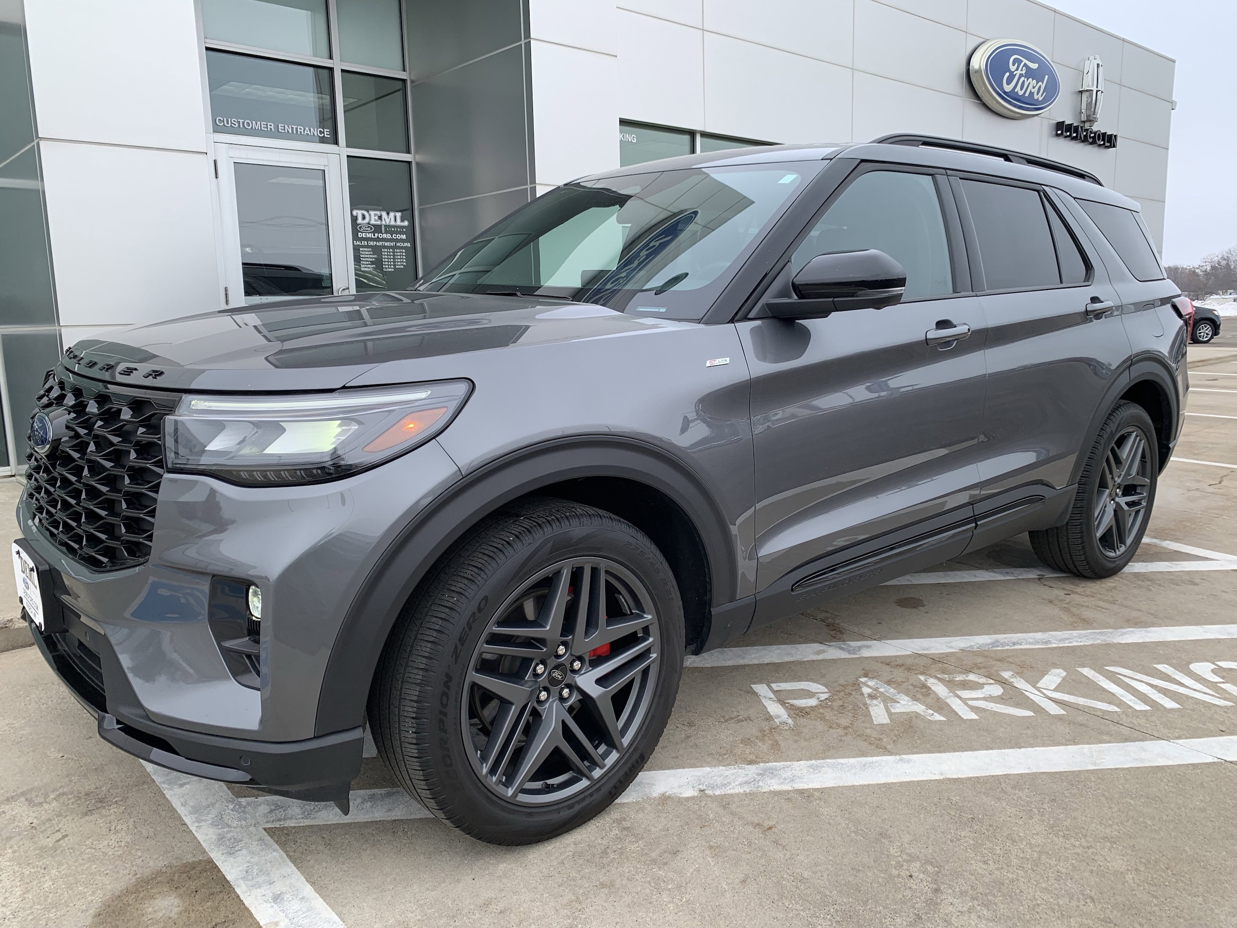 Used 2025 Ford Explorer ST-LINE with VIN 1FMUK8KH9SGB61823 for sale in Waseca, Minnesota