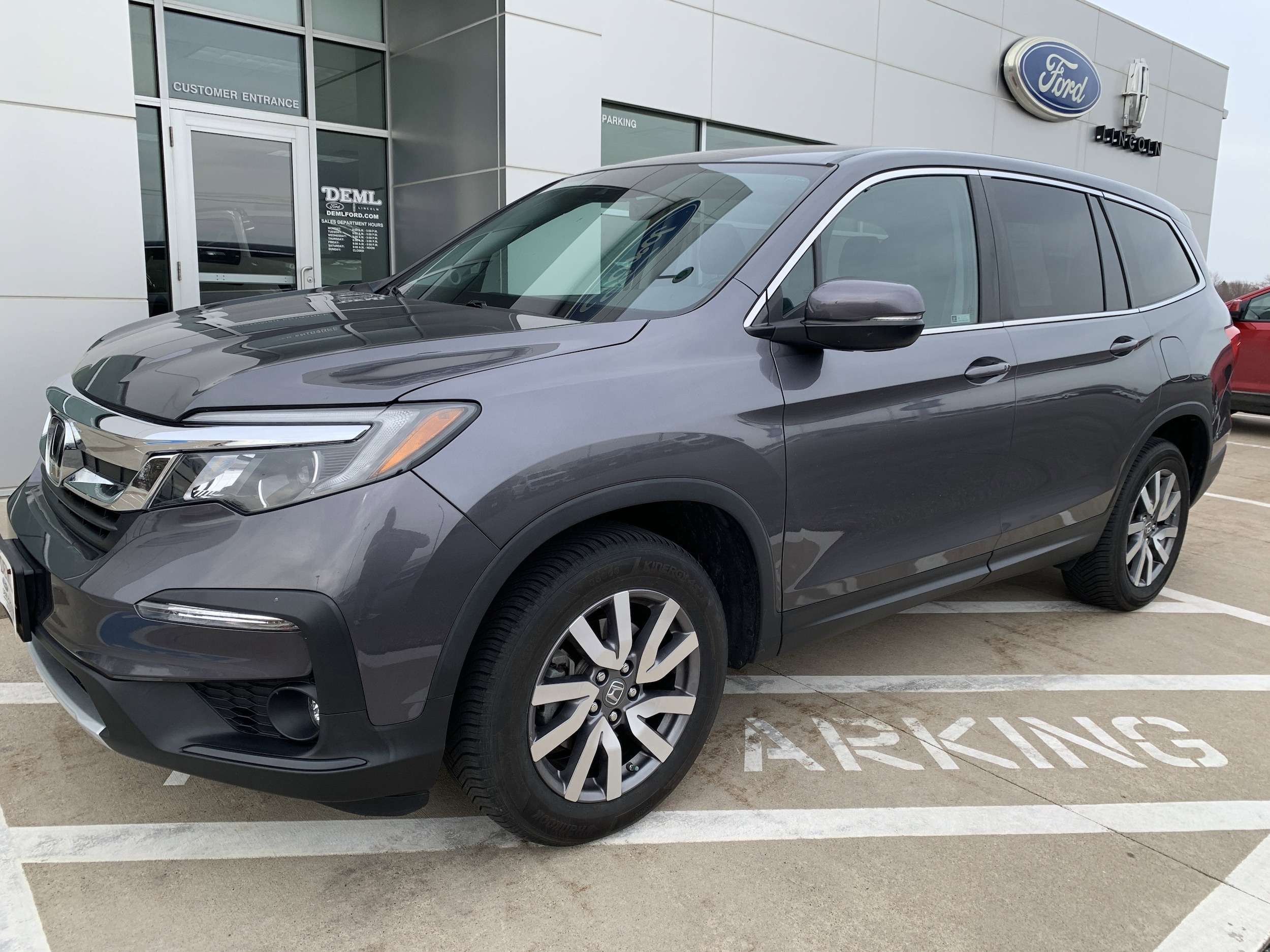Used 2019 Honda Pilot EX-L with VIN 5FNYF6H53KB087188 for sale in Waseca, Minnesota