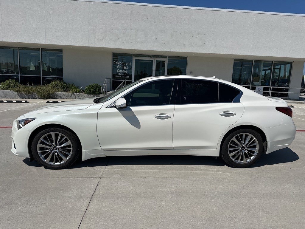 Used 2022 INFINITI Q50 LUXE with VIN JN1EV7BR9NM340522 for sale in Conroe, TX