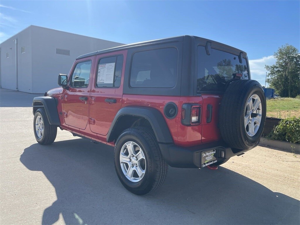 Certified 2023 Jeep Wrangler 4-Door Sport S with VIN 1C4HJXDN2PW562875 for sale in Conroe, TX