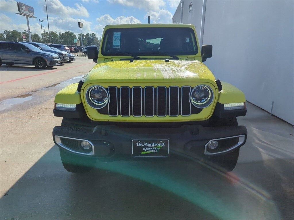 Certified 2024 Jeep Wrangler 4-Door Sahara with VIN 1C4PJXEN4RW156206 for sale in Conroe, TX