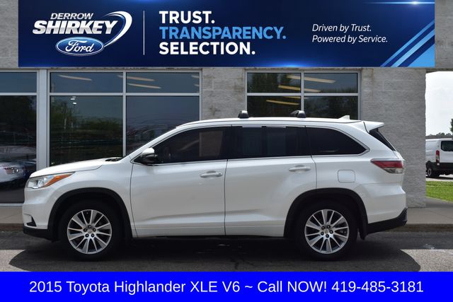 Used 2015 Toyota Highlander XLE with VIN 5TDJKRFH5FS079820 for sale in Montpelier, OH