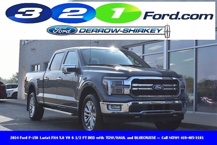 Used 2024 Ford F-150 Lariat FX4 5.0 V8  6 1/2 FT BED with TOW/HAUL and Truck in Montpelier OH