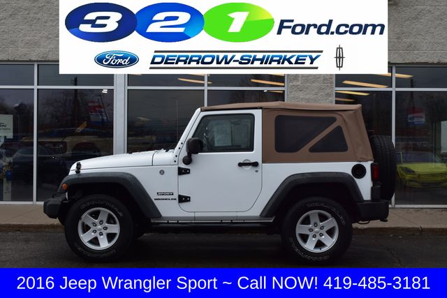 Used 2016 Jeep Wrangler Sport S with VIN 1C4GJWAGXGL113683 for sale in Montpelier, OH