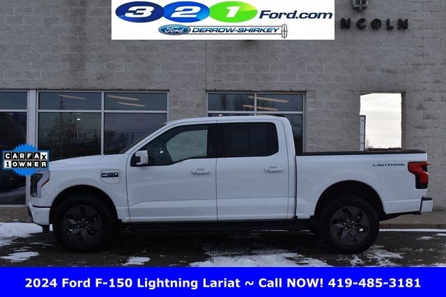 Used 2024 Ford F-150 Lightning Lariat with VIN 1FT6W5L77RWG31580 for sale in Montpelier, OH
