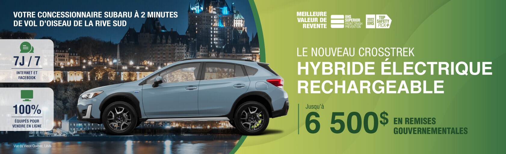 Le Subaru Crosstrek Hybride 2022 à Québec - Desjardins Subaru