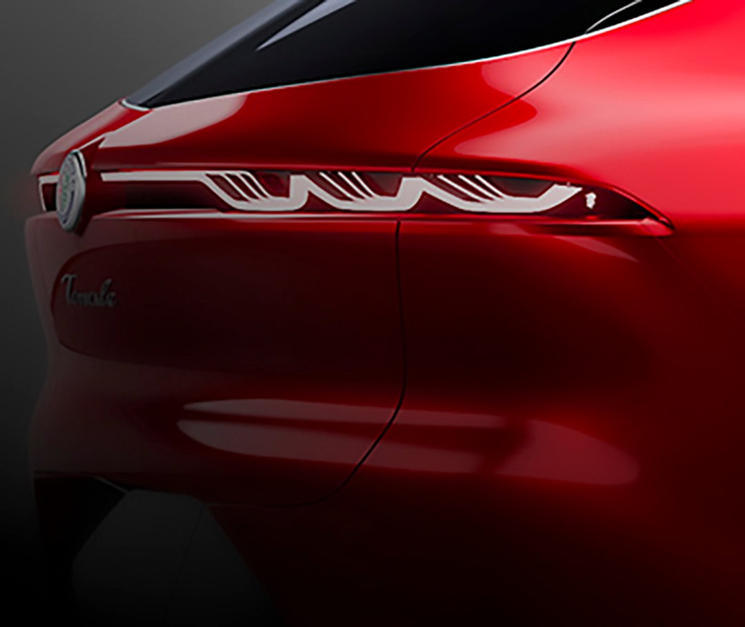 Dessin concept des feux arrière du Tonale 2021 de Alfa Romeo