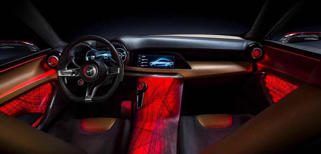 Rendu du cockpit du concept Tonale 2021 de Alfa Romeo