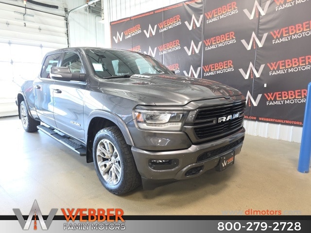 Used 2021 RAM Ram 1500 Pickup Laramie with VIN 1C6SRFRTXMN586690 for sale in Detroit Lakes, Minnesota