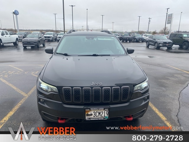 Used 2021 Jeep Cherokee Trailhawk with VIN 1C4PJMBX7MD109728 for sale in Detroit Lakes, Minnesota