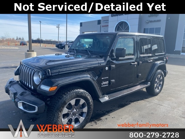 Used 2019 Jeep Wrangler Unlimited Sahara with VIN 1C4HJXEG5KW533119 for sale in Detroit Lakes, Minnesota