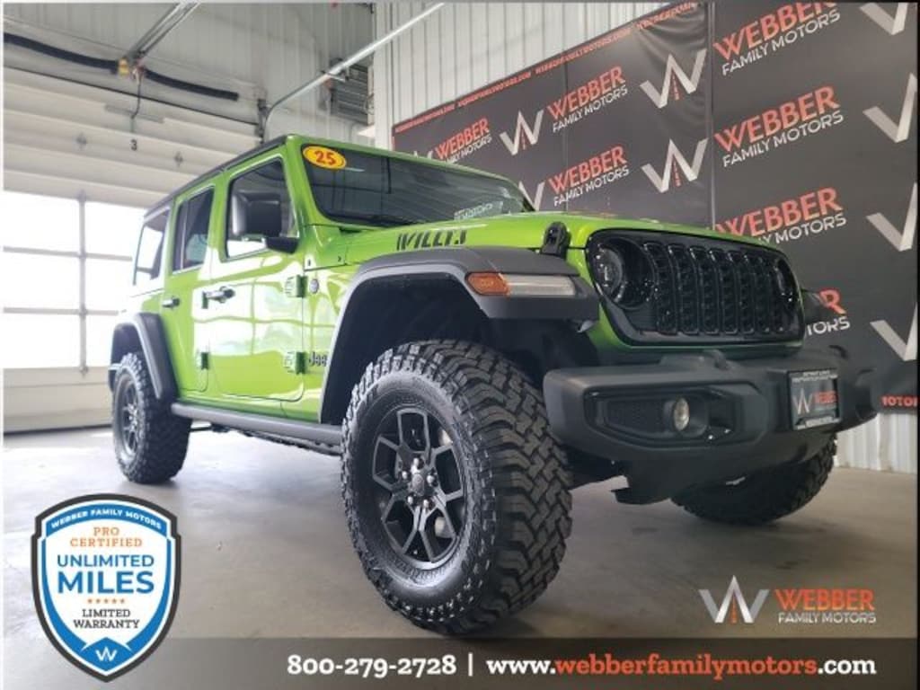 New 2025 Jeep Wrangler 4-DOOR WILLYS Sport Utility