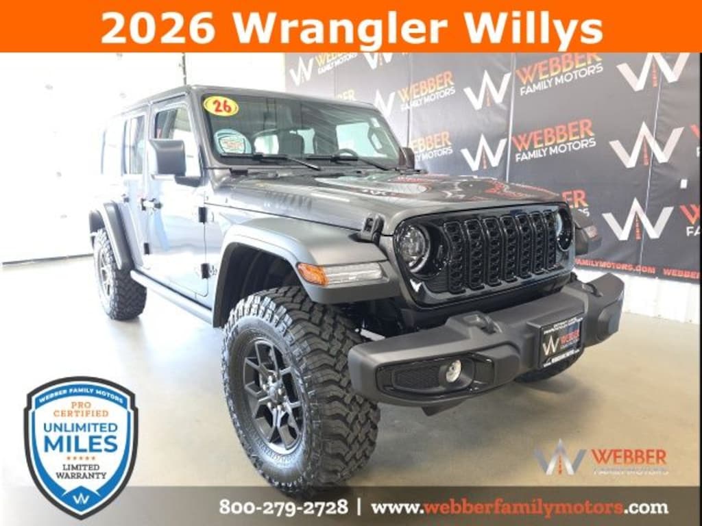 New 2026 Jeep Wrangler 4-DOOR WILLYS Sport Utility