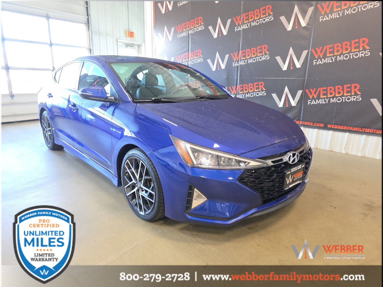 Used 2019 Hyundai Elantra Sport with VIN KMHD04LB1KU855030 for sale in Detroit Lakes, Minnesota