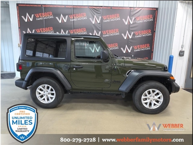 Used 2023 Jeep Wrangler 2-Door Sport S with VIN 1C4HJXAG5PW693417 for sale in Detroit Lakes, Minnesota