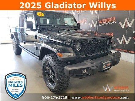 New 2025 Jeep Gladiator WILLYS 4X4 Pickup for Sale in Detroit Lakes, MN