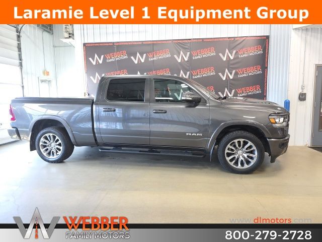 Used 2021 RAM Ram 1500 Pickup Laramie with VIN 1C6SRFRTXMN586690 for sale in Detroit Lakes, Minnesota