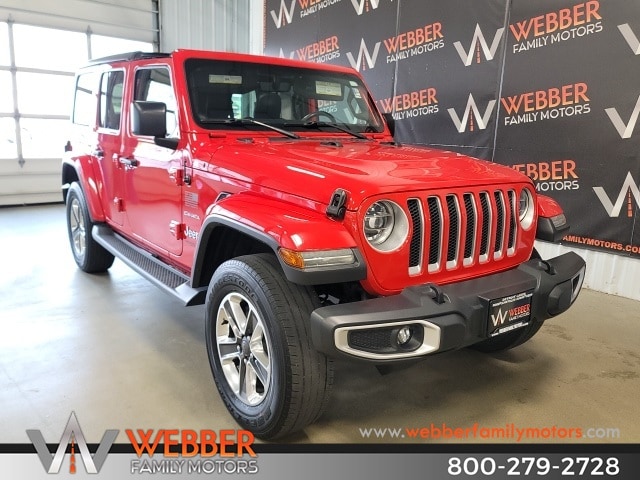 Used 2018 Jeep All-New Wrangler Unlimited Sahara with VIN 1C4HJXEG1JW106258 for sale in Detroit Lakes, Minnesota
