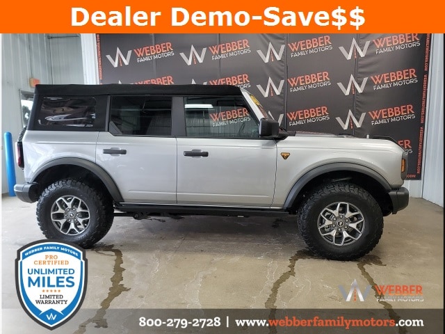 Used 2022 Ford Bronco 4-Door Badlands with VIN 1FMEE5DH2NLB86050 for sale in Detroit Lakes, Minnesota