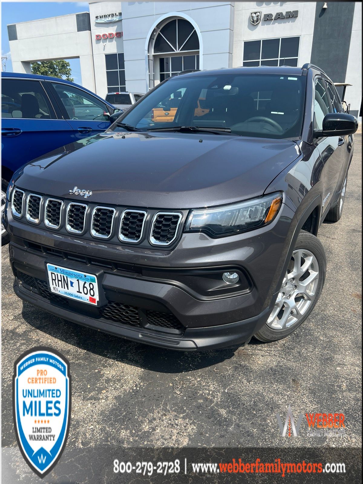 Used 2024 Jeep Compass Latitude Lux with VIN 3C4NJDFN1RT165861 for sale in Detroit Lakes, Minnesota