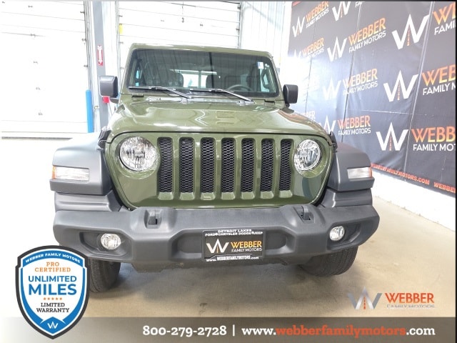 Used 2023 Jeep Wrangler 2-Door Sport S with VIN 1C4HJXAG5PW693417 for sale in Detroit Lakes, Minnesota