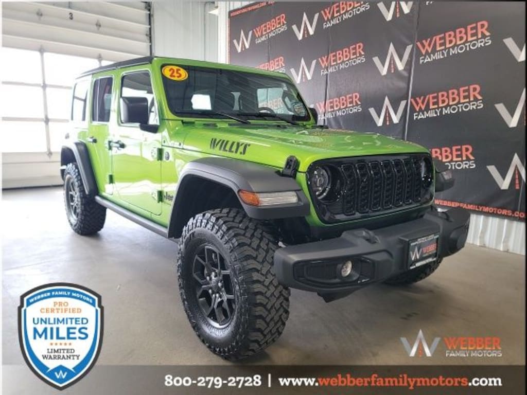 New 2025 Jeep Wrangler 4-DOOR WILLYS Sport Utility