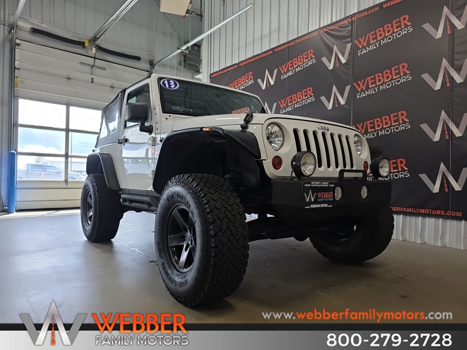 Used 2013 Jeep Wrangler Sport with VIN 1C4AJWAGXDL627695 for sale in Detroit Lakes, Minnesota