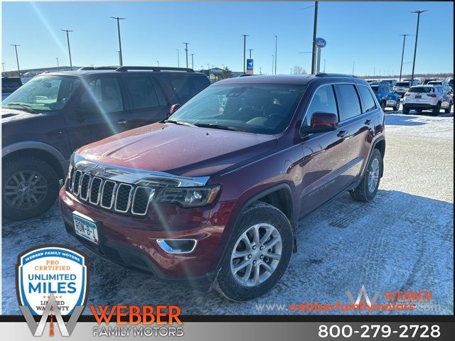 Used 2021 Jeep Grand Cherokee Laredo E with VIN 1C4RJFAG0MC689819 for sale in Detroit Lakes, Minnesota