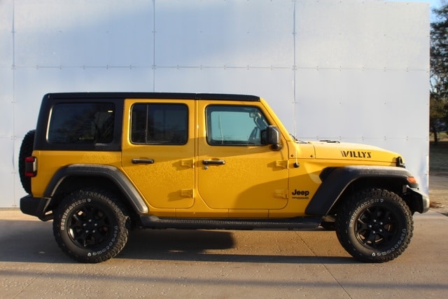 Used 2021 Jeep Wrangler Unlimited Willys with VIN 1C4HJXDN5MW597163 for sale in Fremont, MI