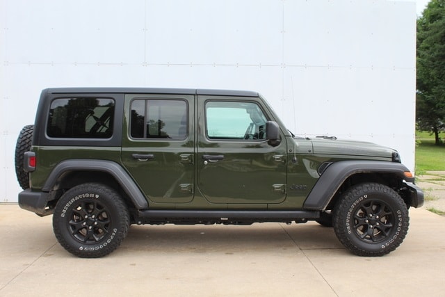 Used 2021 Jeep Wrangler Unlimited Willys with VIN 1C4HJXDN3MW639457 for sale in Fremont, MI