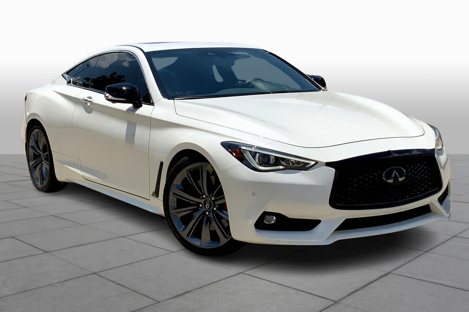 Used 2021 INFINITI Q60 Coupe RED SPORT with VIN JN1FV7LK8MM530316 for sale in Grapevine, TX