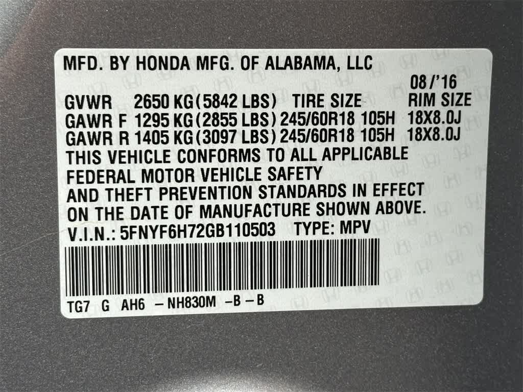 Thumbnail: 2016 Honda Pilot - 22