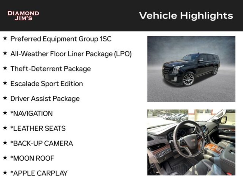 Used 2019 CADILLAC Escalade Premium Luxury SUV