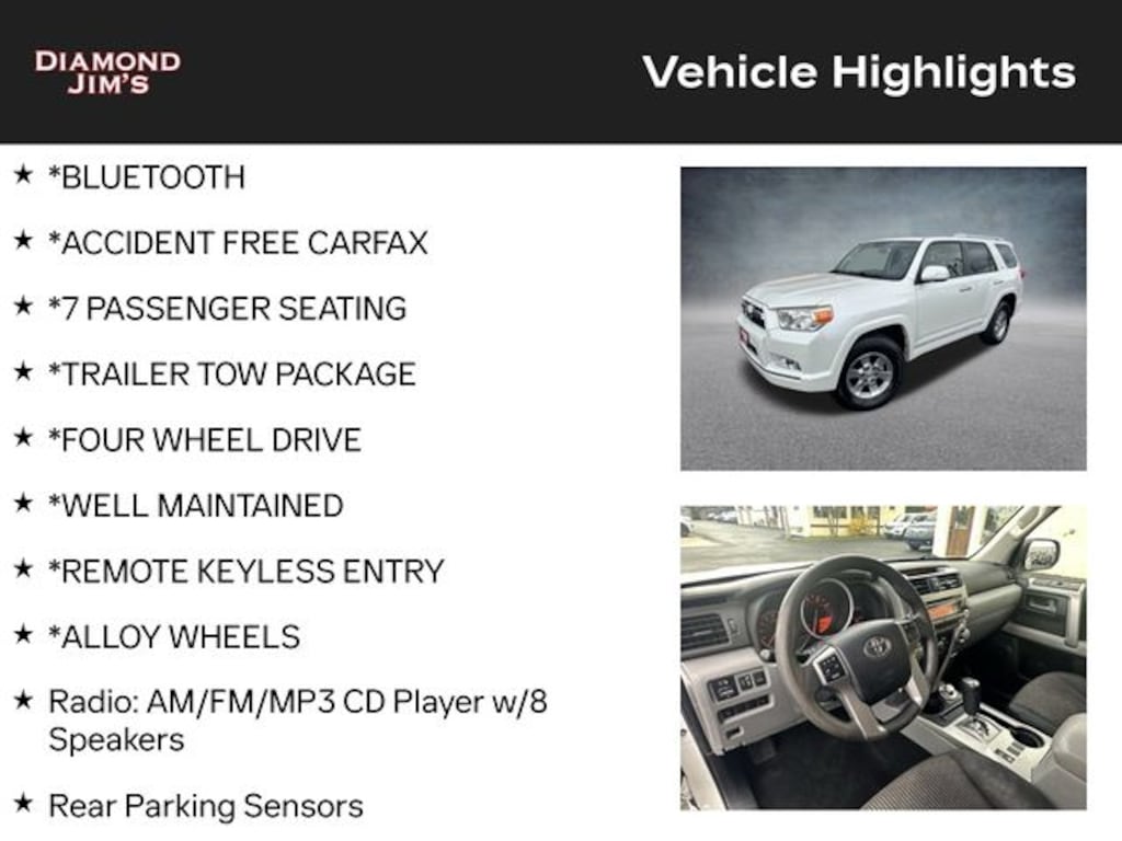 Used 2013 Toyota 4Runner 4WD SR5 SUV