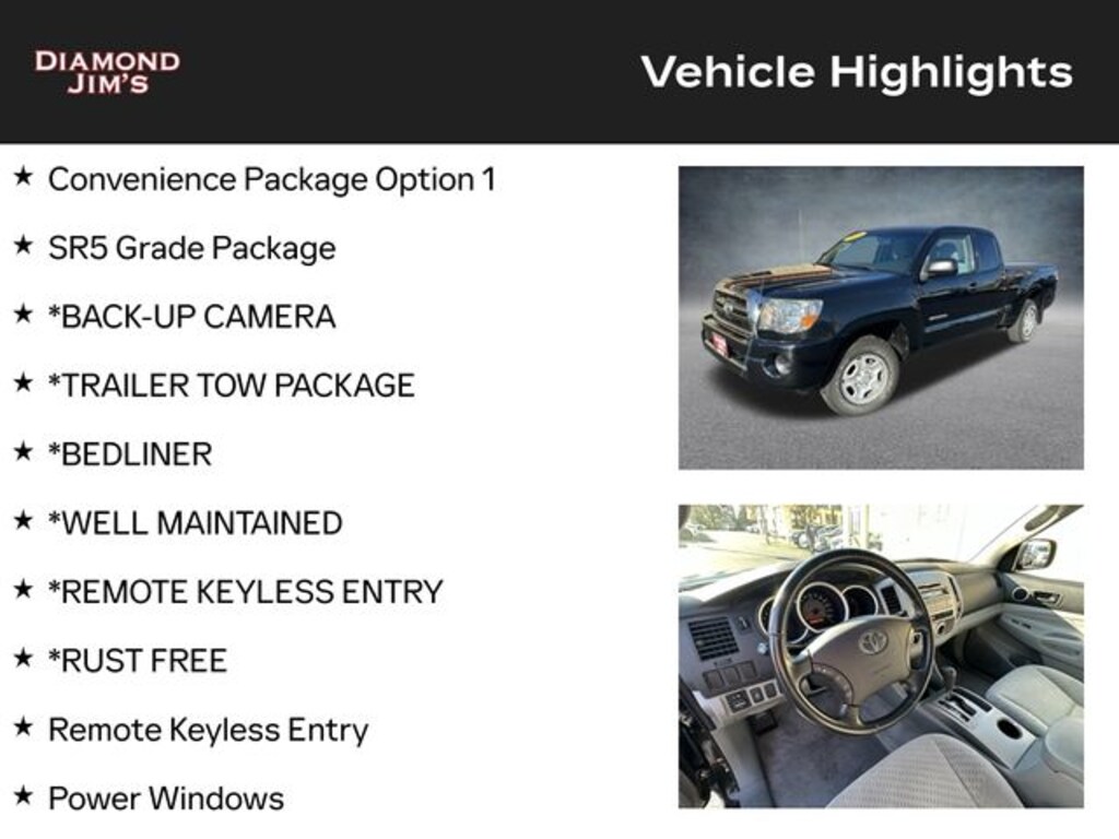 Used 2009 Toyota Tacoma Base Truck Access Cab