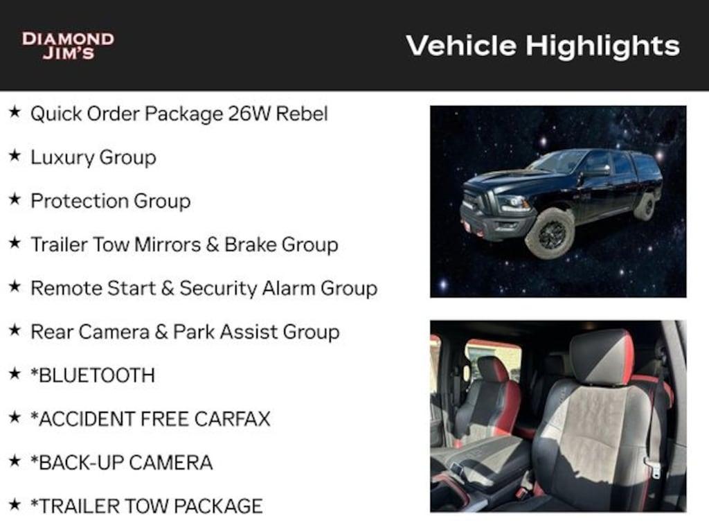 Used 2016 Ram 1500 Rebel Truck Crew Cab