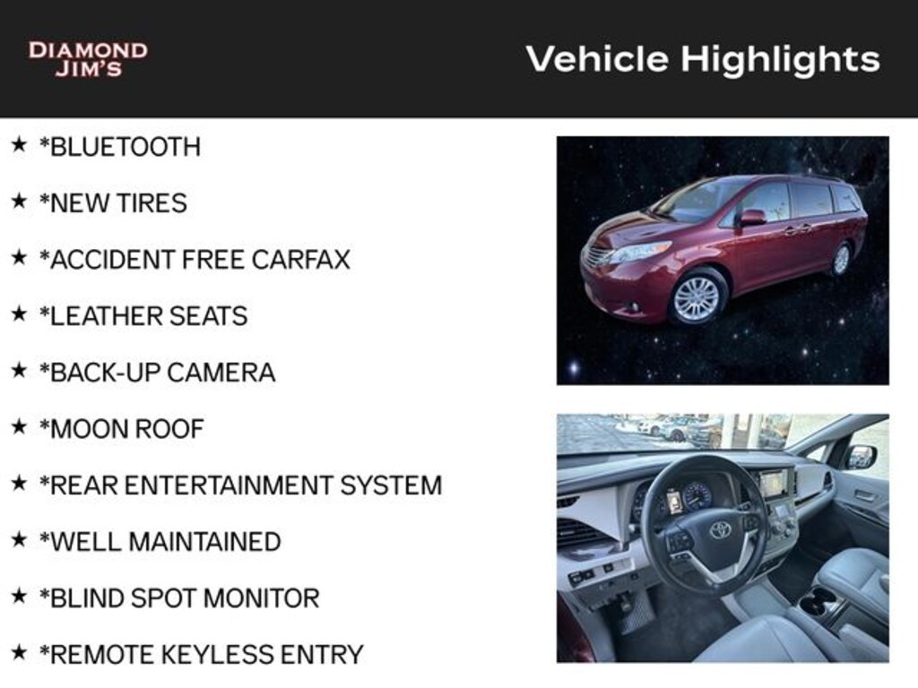 Used 2015 Toyota Sienna XLE Van