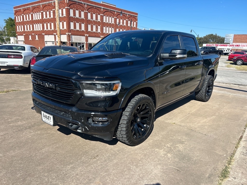 Used 2021 RAM Ram 1500 Pickup Laramie with VIN 1C6SRFJT4MN678146 for sale in Okmulgee, OK